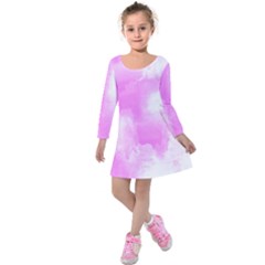 Ombre Kids  Long Sleeve Velvet Dress by ValentinaDesign