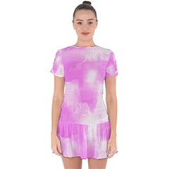 Ombre Drop Hem Mini Chiffon Dress by ValentinaDesign