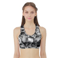 Ombre Sports Bra With Border by ValentinaDesign