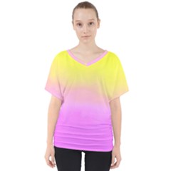 Ombre V-neck Dolman Drape Top by ValentinaDesign