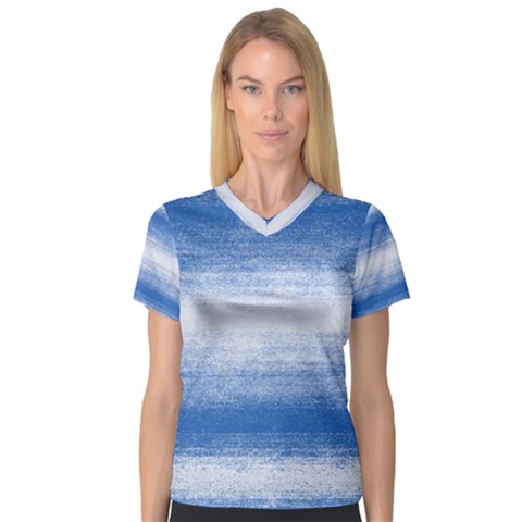 Ombre V-neck Sport Mesh Tee by ValentinaDesign