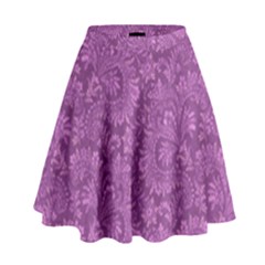 Floral Pattern High Waist Skirt