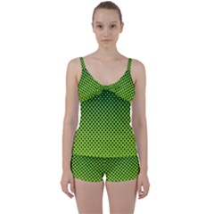 Halftone Circle Background Dot Tie Front Two Piece Tankini by Nexatart