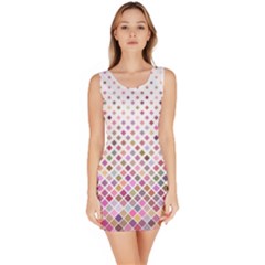 Pattern Square Background Diagonal Bodycon Dress by Nexatart