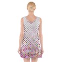 Pattern Square Background Diagonal V-Neck Sleeveless Skater Dress View2