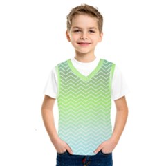 Green Line Zigzag Pattern Chevron Kids  Sportswear