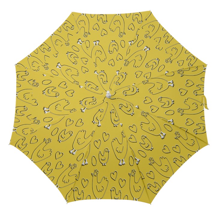 Chicken Chick Pattern Wallpaper Straight Umbrellas