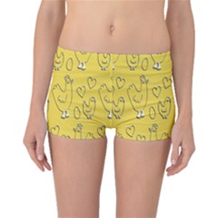 Chicken Chick Pattern Wallpaper Boyleg Bikini Bottoms by Nexatart