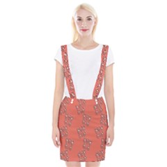 Butterfly Pink Pattern Wallpaper Braces Suspender Skirt