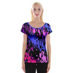 Modern Abstract 46b Cap Sleeve Tops