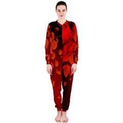 Cherry Blossom, Red Colors Onepiece Jumpsuit (ladies)  by FantasyWorld7