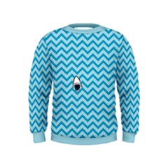 Chevron Shark Pattern Kids  Sweatshirt by emilyzragz