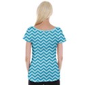 Chevron Shark Pattern Cap Sleeve Tops View2