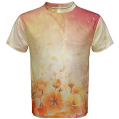 Flower Power, Cherry Blossom Men s Cotton Tee by FantasyWorld7