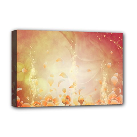 Flower Power, Cherry Blossom Deluxe Canvas 18  X 12   by FantasyWorld7