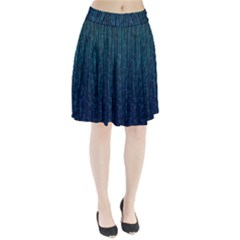 Stylish Abstract Blue Strips Pleated Skirt by gatterwe