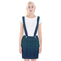 Stylish Abstract Blue Strips Braces Suspender Skirt by gatterwe
