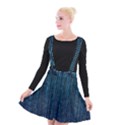 Stylish Abstract Blue Strips Suspender Skater Skirt View1