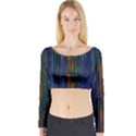 Stylish Colorful Strips Long Sleeve Crop Top View1