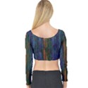 Stylish Colorful Strips Long Sleeve Crop Top View2