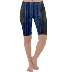 Stylish Colorful Strips Cropped Leggings  by gatterwe