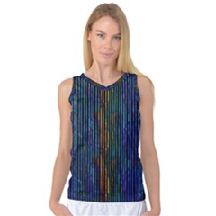 Stylish Colorful Strips Women s Basketball Tank Top