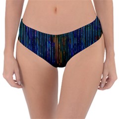 Stylish Colorful Strips Reversible Classic Bikini Bottoms