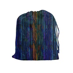 Stylish Colorful Strips Drawstring Pouches (extra Large) by gatterwe