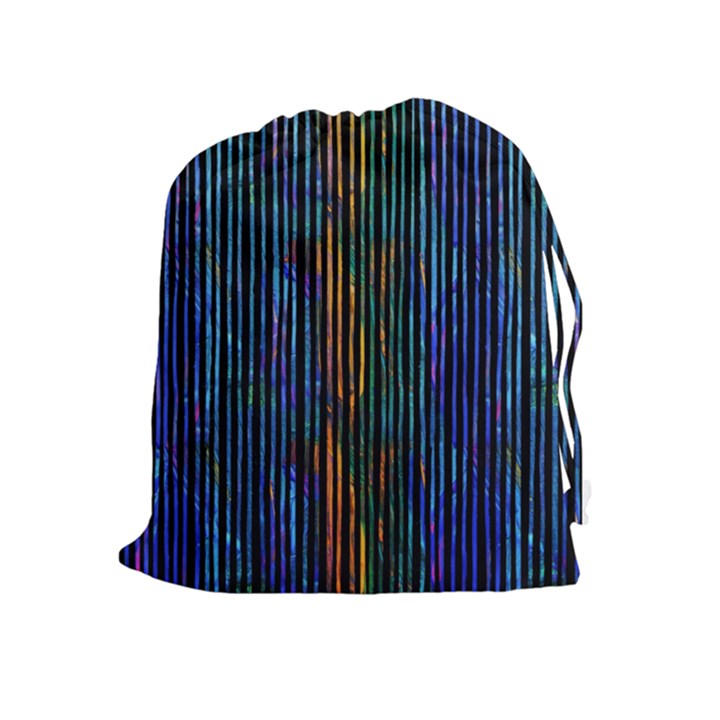 Stylish Colorful Strips Drawstring Pouches (Extra Large)