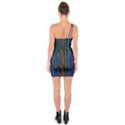 Stylish Colorful Strips One Soulder Bodycon Dress View2
