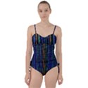 Stylish Colorful Strips Sweetheart Tankini Set View1