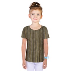 Stylish Golden Strips Kids  One Piece Tee