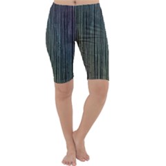 Stylish Rainbow Strips Cropped Leggings  by gatterwe