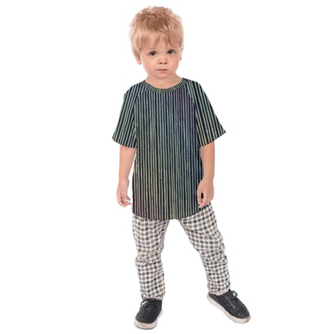 Stylish Rainbow Strips Kids Raglan Tee by gatterwe