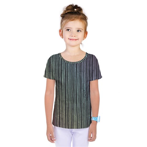 Stylish Rainbow Strips Kids  One Piece Tee by gatterwe