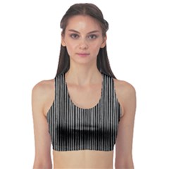 Stylish Silver Strips Sports Bra by gatterwe