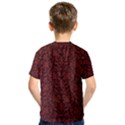 Red Glitter Look Floral Kids  Sport Mesh Tee View2