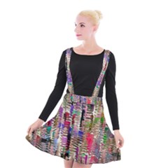 Colorful Shaky Paint Strokes                           Suspender Skater Skirt