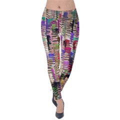 Colorful Shaky Paint Strokes                              Velvet Leggings