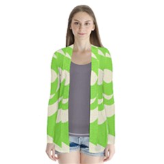 Green shapes canvas                        Drape Collar Cardigan