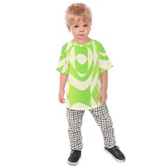 Green shapes canvas                        Kids  Raglan Tee