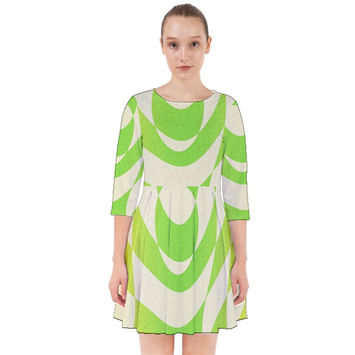 Green shapes canvas                       Smock Dress