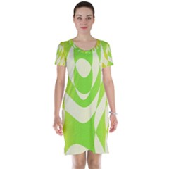 Green shapes canvas                              Short Sleeve Nightdress