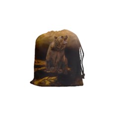 Roaring Grizzly Bear Drawstring Pouches (small) 