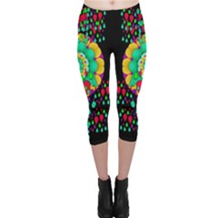 Rain Meets Sun In Soul And Mind Capri Leggings  by pepitasart