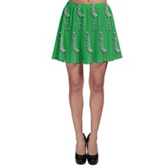 Giraffe Pattern Wallpaper Vector Skater Skirt