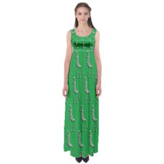 Giraffe Pattern Wallpaper Vector Empire Waist Maxi Dress