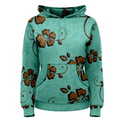 Chocolate Background Floral Pattern Women s Pullover Hoodie