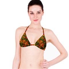 Flower Red Nature Garden Natural Bikini Top