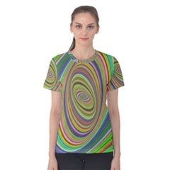 Ellipse Background Elliptical Women s Cotton Tee